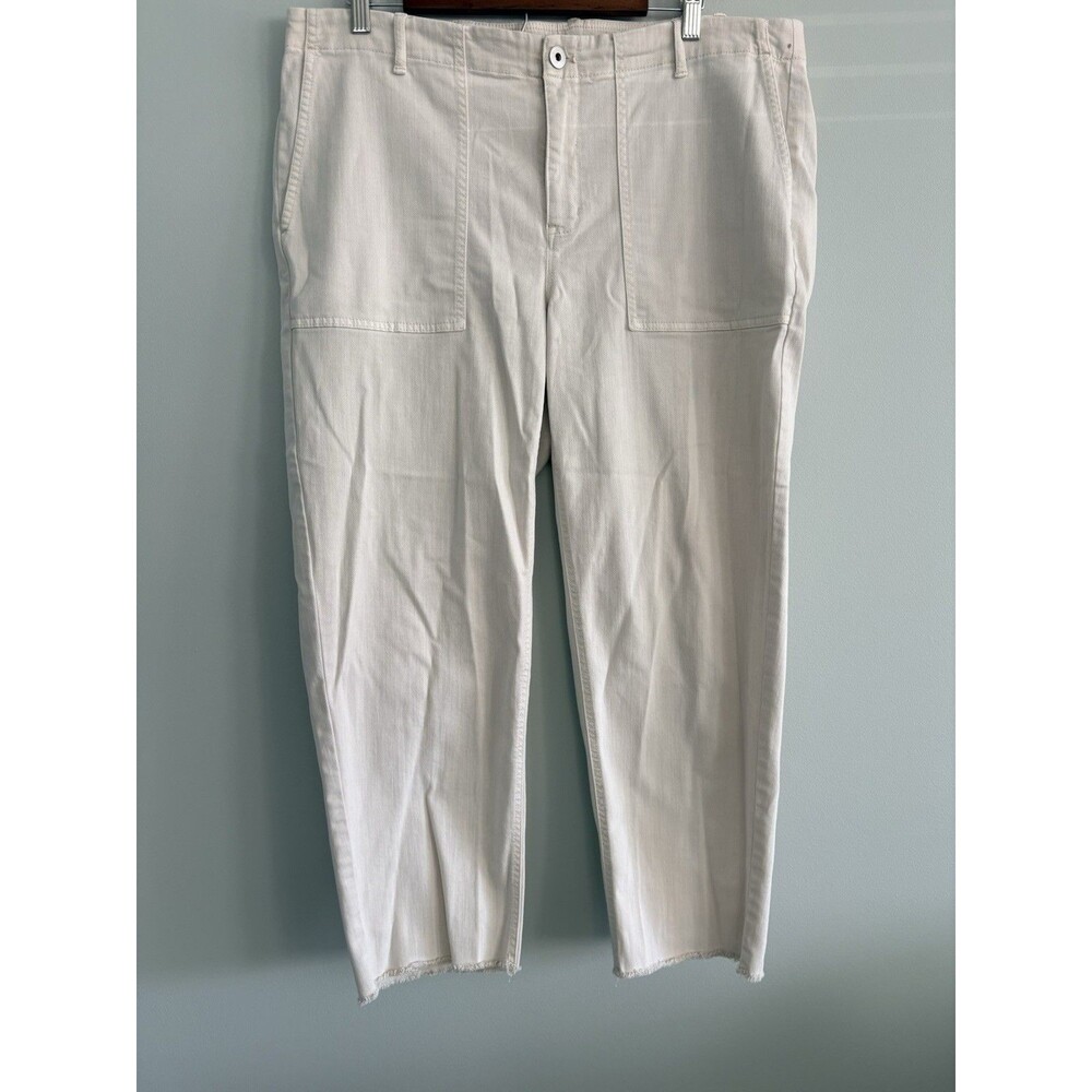 J Jill Denim Ivory Jeans Women's Size 18 Off White Stretch Elastic Waist